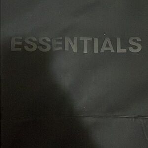 Black essentials hoodie.